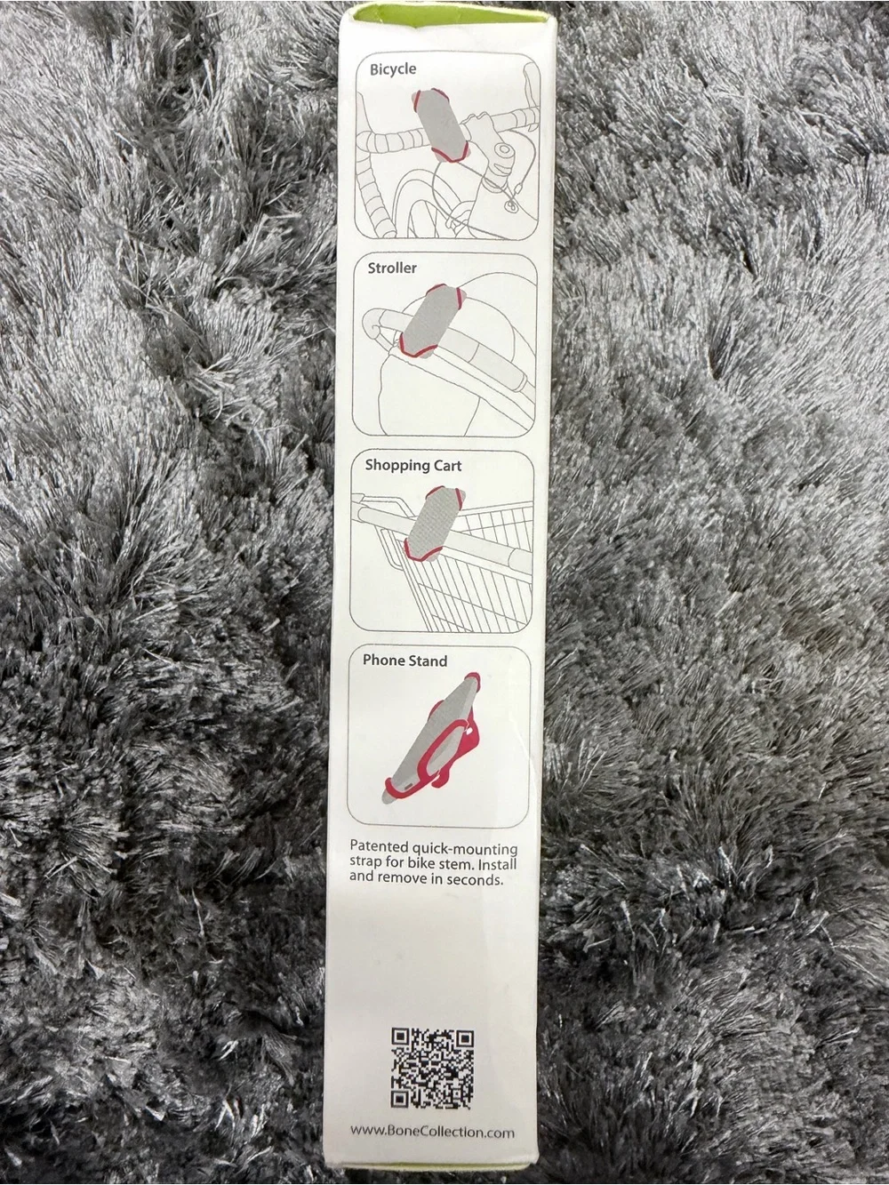 Bike Tie 2 Silicone Phone Mount - Bright Red Cradle